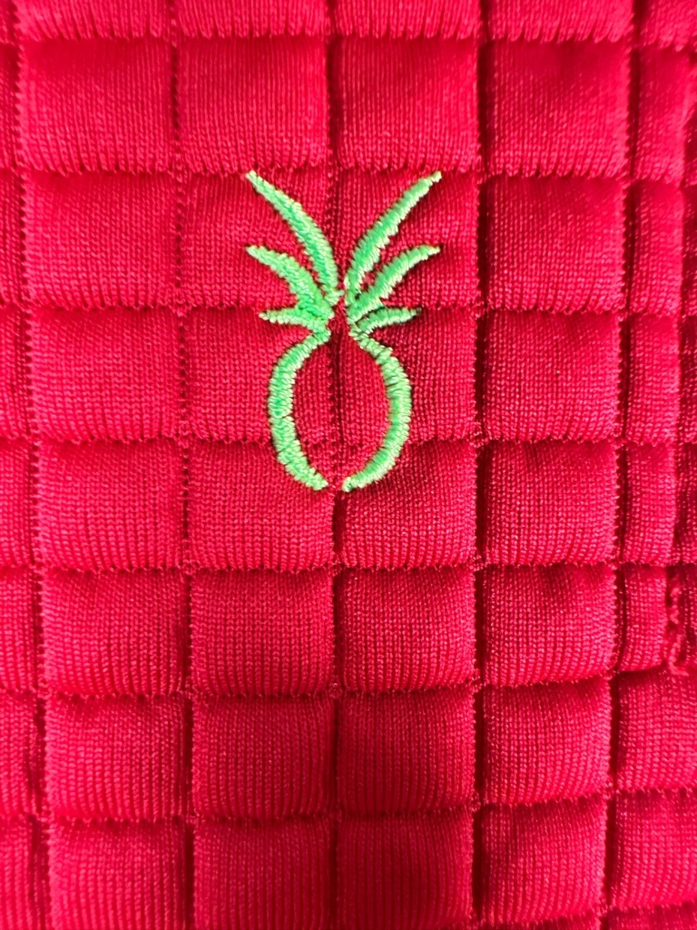 Dudley Stephens Vista Pullover Womens Medium Red Waffle Knit Preppy - Picture 2 of 7